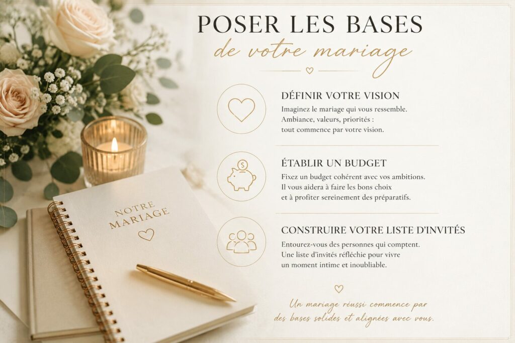 poser les base pour votre mariage, comment organiser son mariage